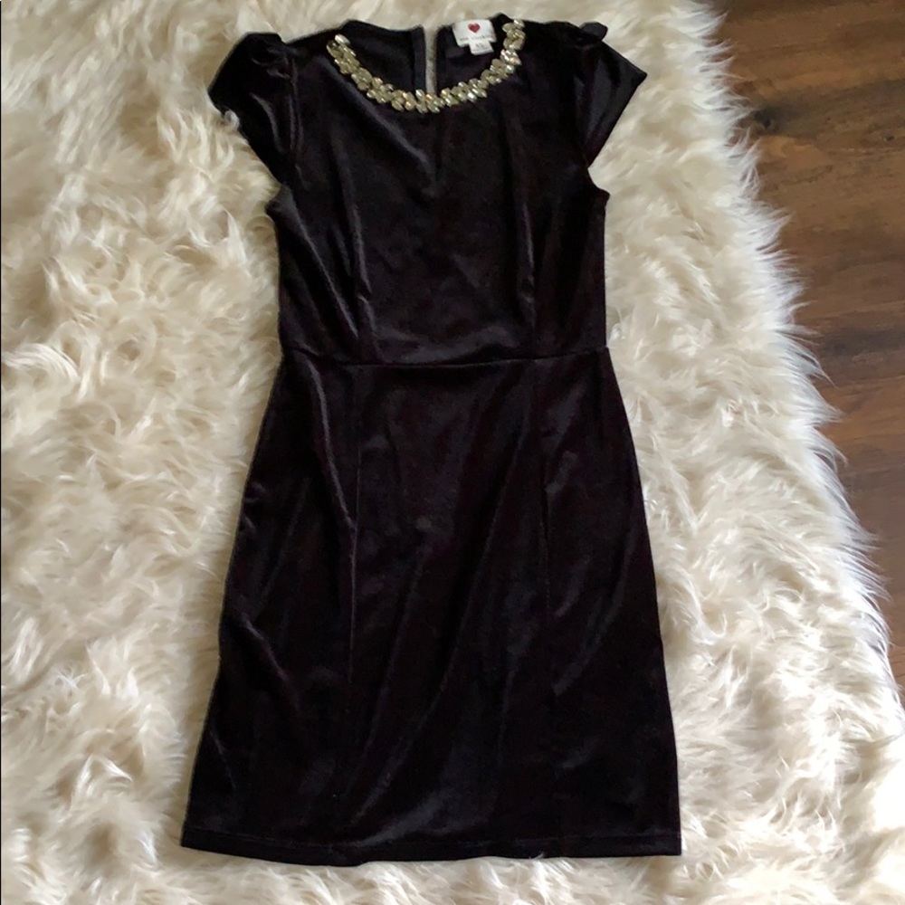 One Clothing Black Velvet dress